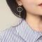 Fashion Tassel Earrings For Women Long Circle Pendant