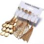 Fashion Lady`s Drop & Dangle Earring Set - 6 Pair