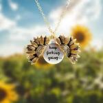 Fashion Vintage Sunflower Pendant Necklace