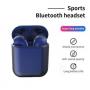 Generic Bluetooth Wireless Earphones Sound Headsets Noise Cancelling HD Binaural Call Earbuds - Blue