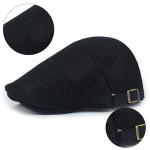 Generic Casual Beret Hat, Flat Cap,Breathable Mesh Cap, Adjustable - Black