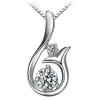Fashion Women`s Fashion Mermaid Rhinestone Shining Pendant Clavicle-