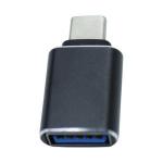 Generic Type-C Adapter Type-C Male To USB 3.0 Female Metal OTG-Black