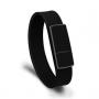Microdrive 128GB USB 2.0 Fashion Bracelet Wristband U Disk (Black)