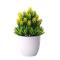 Generic Artificial Potted Plant Fake Bonsai Table Simulation-Yellow