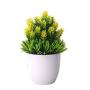 Generic Artificial Potted Plant Fake Bonsai Table Simulation-Yellow