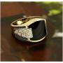 Fashion Ins Hot Hip Hop Gold-plated Diamond Men`s Ring