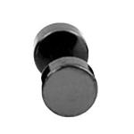 Fashion Men Cool Punk Round Black Stainless Steel Ear Stud-Black