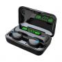 Generic F9-5 Wireless Earphones Digital Display Touch Control Bluetooth 5.0 Noise Reduction  In-ear Earbuds For Smartphone-Black