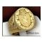 Fashion Ins Hot Gold-plated Lion Shield Badge Male Ring
