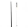 Generic Stainless Steel Outdoor Reusable Straight Bent-Black