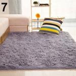Generic Living Room Bedroom Home Anti-Skid Soft Shaggy Fluffy-Grey
