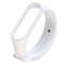 Generic Soft Silicone Solid Color Replacement Smart Bracelet Watch Band For Xiaomi 3/4-White