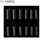Generic 120Pcs/Box Nail Artificial Tips Size Design DIY Design Transparent Nails Art Fake Extension Tips for Nail Design