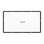Generic 70-inch Portable HD Projector Screen 16:9 Durable