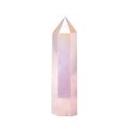 Generic Natural Aura Rose Quartz Crystal Point Wand Healing Stone