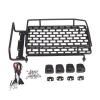 Generic Luggage Roof Rack With 4 LED Light Bar For 1:10th RC Vehicles Rock