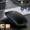 Generic Light Version Mouse LED Rechargeable Bluetooth- Black