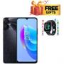 Tecno Spark 9 PRO,6.6",,,size,,128GB+4GB,,50MP(Dual SIM)5000mAh,,FREE SMART WATCH