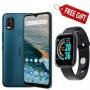 Nokia C21 Plus, 6.517 Inch Display 2GB RAM + 64GB, 5050mAh, Cyan + Smart Watch