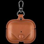 Generic Luxury PU Leather Snap Bag Earphone Case For Apple Airpods Pro  Headset Protective Cover Storage Box With Hook/ Can Fit Many Earphones