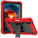 Generic Silicone + PC Case With Holder For IPad Mini 6-Red + Black