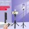Generic Remote Bluetooth Selfie Stick +Tripod Stand + Fill Light  Multiple Function In1 Unit