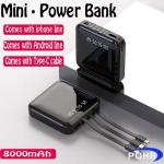 POHB 8000mAh Digital Display Power Bank Premium Black