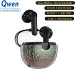 Qwen True Wireless Stereo Earbuds Bluetooth Headsets With Charging Case Black