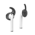 Fashion 1 Pair Silicone Anti-lost Earbud Cover Ear Tips Eartips For AirPods 1 2 EarPods-Black