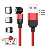 Generic 3 IN1 Fast Charging  2.4A Magnetic Cable For Mobile Phone