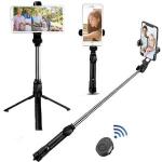 Generic Tripod Foldable Wireless Bluetooth Selfie Stick