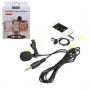 Lavalier Mini Mic Microphone For Smart Phone Recording PC Clip-on Lapel Suort Microphone Answering Phone-black