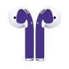 Generic Solid Color Self-adhesive Anti-scratch Sticker Cover For AirPods Ear Buds-Purple