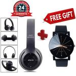 Generic P47 BLUETOOTH WIRELESS HEADPHONE BLACK +FREE WATCH