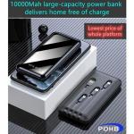 POHB Power Banks 10000 MAh Mirro Design With 4 Cables