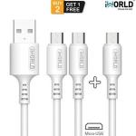 Iworld Micro Cable [3-Pack 1.2M], IWorld 3.1A USB-A To Micro Fast Charging Cable Micro Charger