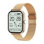 Generic GT20 1.69 Inch TFT Screen IP67 Waterproof Smart Watch, Style:Steel Strap(Gold)
