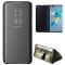 Generic Huawei Mate 40 Pro Case, Mirror Plating Hard PC +PU Leather Semi-transparent Standing View Case Cover For Huawei Mate 40 Pro