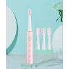 Generic Electric Toothbrushes Whitening With 3 Brush Heads - PINK