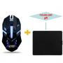 Generic Wired USB  Mouse Colorful Backlight+Mouse Pad