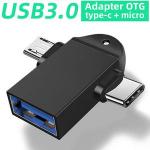 Generic 2In1 OTG Adapter, USB 3.0 To Micro And Type-C USB
