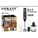 Sokany 4 In1 Hand Blender-Mincing,Whisking And Mixing