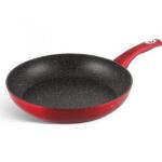 EDENBERG Non-stick Ceramic Frypan With Glossy Red Body