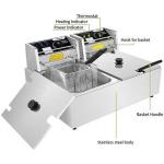 WNGREAT 12L Double Baskets Chicken And Chips Electric Fryer (6+6)L