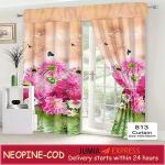Generic 4.6Ft*5.9Ft Window Curtain Butterfly Door Curtain-2pc