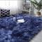 Generic Quality Dark Blue Patched Soft And Tender Fluffy Carpet