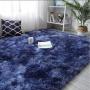 Generic Quality Dark Blue Patched Soft And Tender Fluffy Carpet