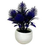 Generic 1 Set Simulation Bonsai Realistic Non-fading Plastic Artificial Large Pine Plants For Decorating-Purple Orchid