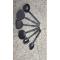 Generic NONSTICK COOKING SPOONS SET OF 6 PCS,BLACK
